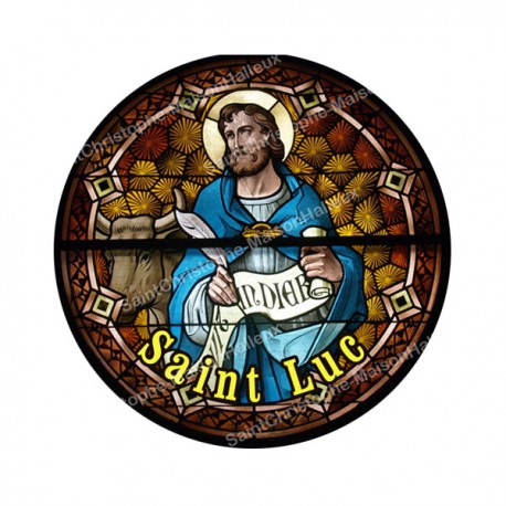 Autocollants ronds - 45 mm - "Croix bleue" - 120 pièces