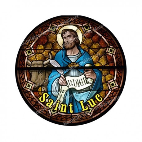 Autocollants ronds - 45 mm - "Croix bleue" - 120 pièces