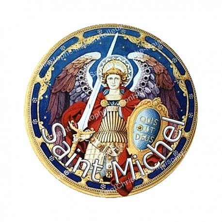 Autocollants ronds - 45mm - "Saint Michel" - planche 24 pièces