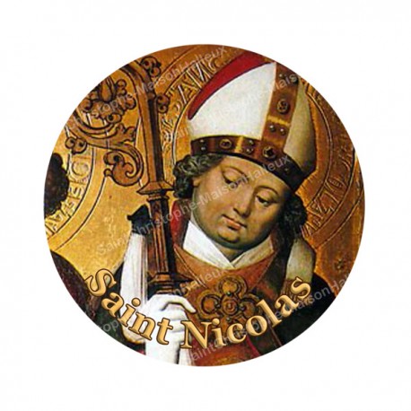 Autocollants ronds - 45mm - "Saint Nicolas" - planche 24 pièces