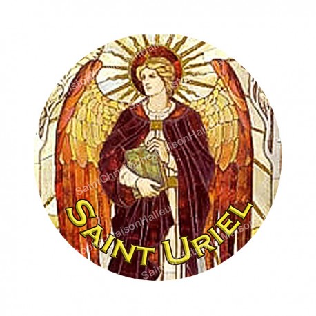Autocollants ronds - 45mm - "Saint Uriel" - planche 24 pièces