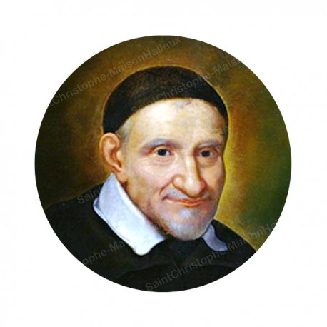 Autocollants ronds - 45mm - "Saint Vincent 2" - planche 24 pièces