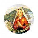 Autocollants ronds - 45mm - "Sainte Bernadette" - planche 24 pièces
