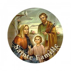 Autocollants ronds - 45mm - "Sainte Famille" - planche 24 pièces