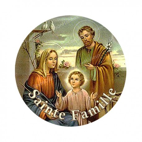 Autocollants ronds - 45mm - "Sainte Famille" - planche 24 pièces