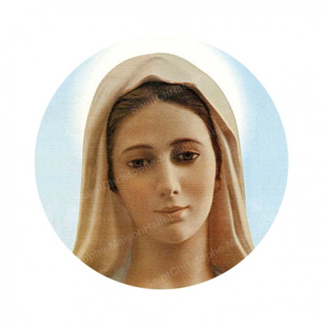 Autocollants ronds - 45mm - "Vierge Marie" - planche 24 pièces