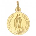 Médaille Saint Expédit plaqué or - 18mm 
