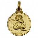 Angel Gold Plated Medal - 14 mm