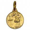 Médaille Sainte Rita plaqué or - 14 mm