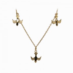 Bracelet avec Colombes - Plaqué or