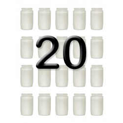 Candles 3 days - white - 20 pieces