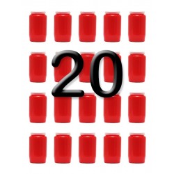 Bougies 3 jours - Rouges - 20 pièces