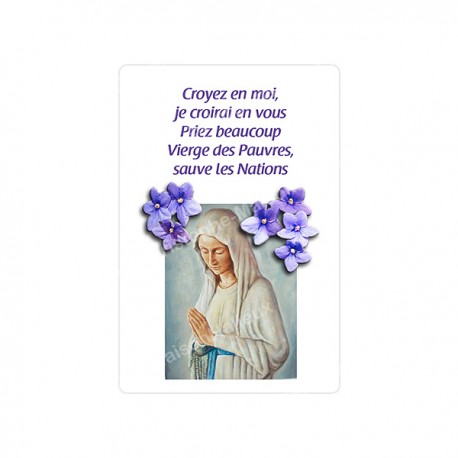 Autocollants Rectangulaires - "Banneux - Violettes" - 8 pièces - Français