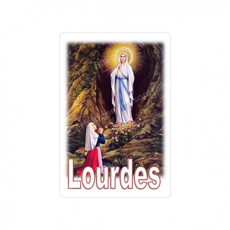 Autocollants Rectangulaires - "Lourdes Vierge" - 8 pièces - Français