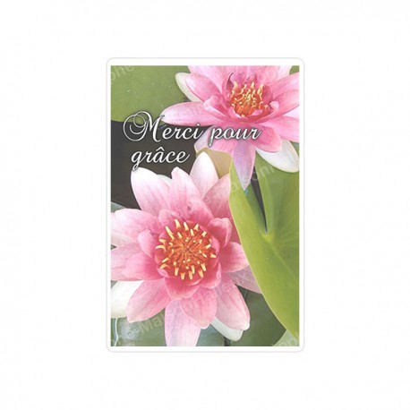 Autocollants Rectangulaires - "Merci pour grâce - clair" - 8 pièces - Français