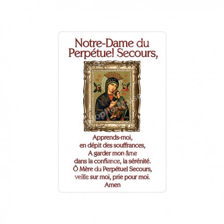 Autocollants Rectangulaires - "Notre-Dame du Perpétuel Secours" - 8 pièces - Français