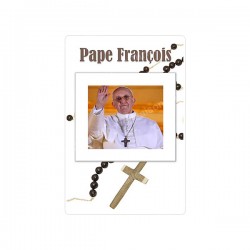 Autocollants Rectangulaires - "Pape François" - 8 pièces - Français