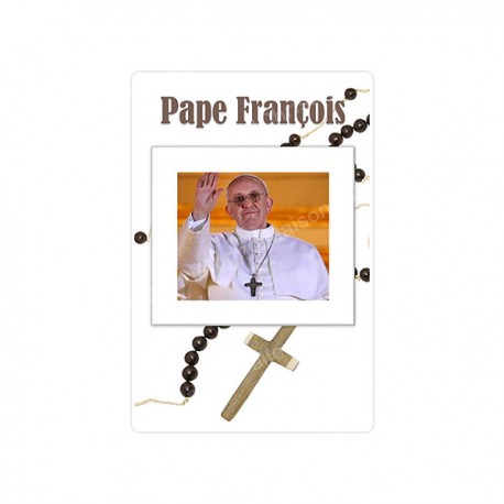 Autocollants Rectangulaires - "Pape François" - 8 pièces - Français