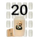 Bougies 3 jours - Blanches - "Padre Pio" - 20 pièces