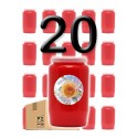 Bougies 3 jours - Rouges - "Muchas Gracias por la curacion" - 20 pièces