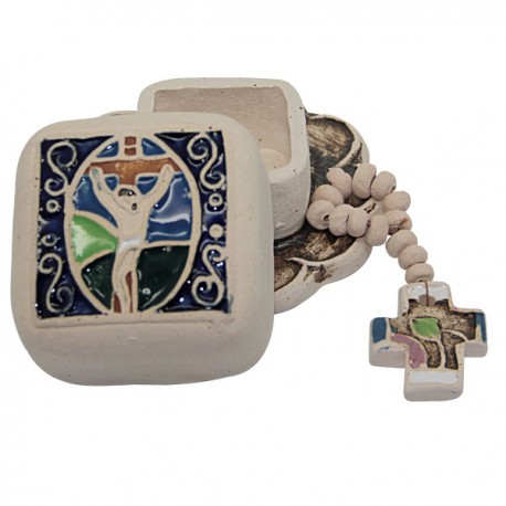 Dizaine Avec sa boite Ange Terre cuite 