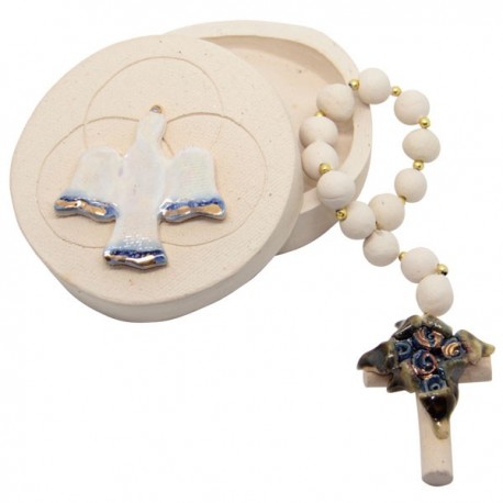 Dizaine Avec sa boite Calice en Terre cuite