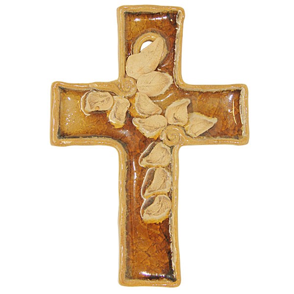 Pendentif Croix En Terre Cuite (céramique) Par Paul Urfer - 12 Grammes - Réf. 30 W1090