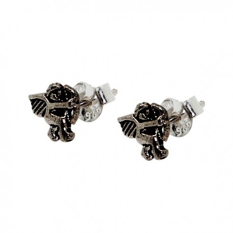 Boucles d'oreilles coeurs bruns