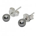 Gray Pearl Earrings - 925 Silver
