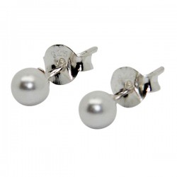 White Pearl Earrings - 925 Silver