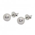 White Pearl Earrings - 925 Silver