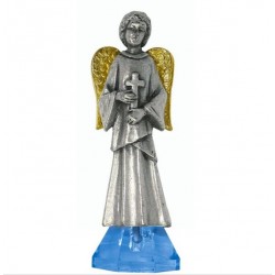 Angel Statue With Silver Metal Cross