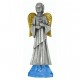 Statue Ange Avec croix métal Argenté