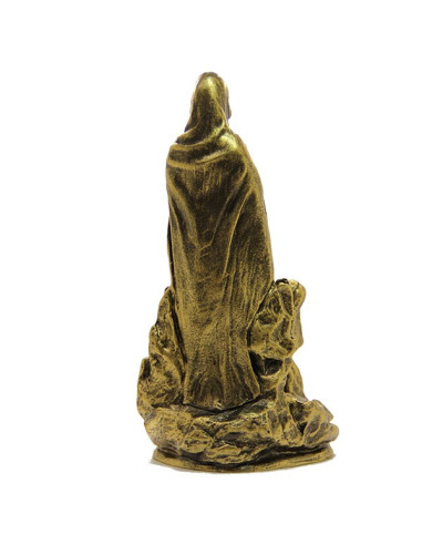 Statue Apparition de Lourdes dorée - Poudre de Marbre