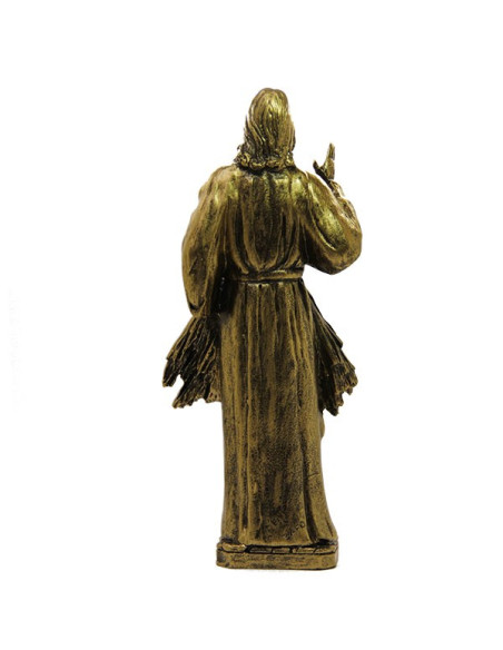 Statue Apparition de Lourdes dorée - Poudre de Marbre