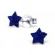 Boucles d'oreilles Etoiles bleues - Argent 925