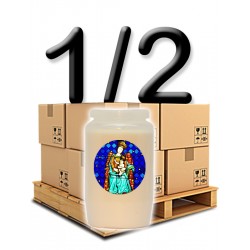 3 day candles - White - "Our Lady Buglose" - Half Pallet