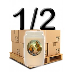 3 day candles - White - "Holy Family" - Half Pallet