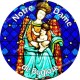 Bougies 3 jours - Blanches - "Notre-Dame Buglose - blanc" - Demi palette