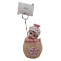 Baby photo holder - Pink and blue