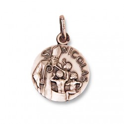 Médaille de Saint Nicolas 18 mm - Argent 925