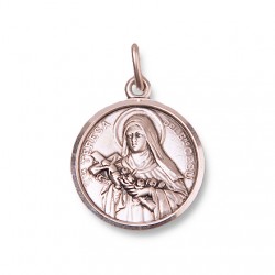 Médaille de Sainte Thérèse 18 mm - Argent 925