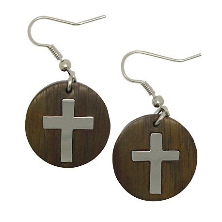 Boucles d'oreilles coeurs bruns