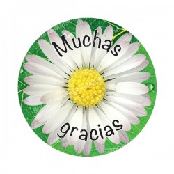 Autocollants ronds - 45mm - "Muchas gracias 2" - planche 24 pièces