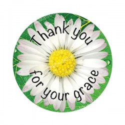 Autocollants ronds - 45mm - "Thank you for your grace 2" - planche 24 pièces