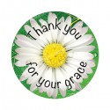Autocollants ronds - 45mm - "Thank you for your grace 2" - planche 24 pièces