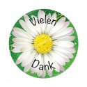 Autocollants ronds - 45mm - "Vielen Dank 2" - planche 24 pièces