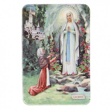 Plaque frigo de l'Apparition Lourdes 