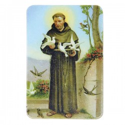 magnetische plaat om de koelkast met heilige Franciscus van Assisi