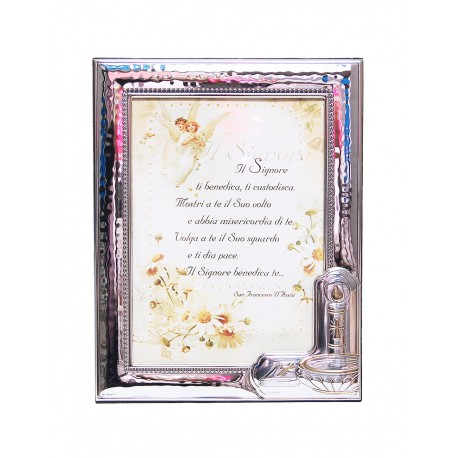 Cadre Photo Baptême - en Argent - 13 x 18 cm